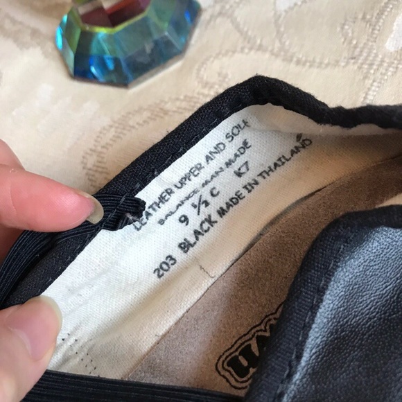 black leather ballet dance shoes - Picture 4 of 4